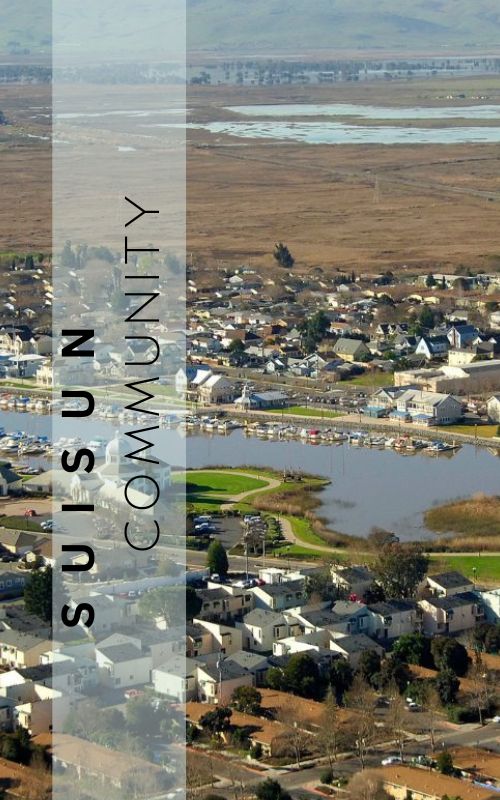 Suisun City community page features census data, school information, housing statistics and events and happenings locally for the city of Suisun City